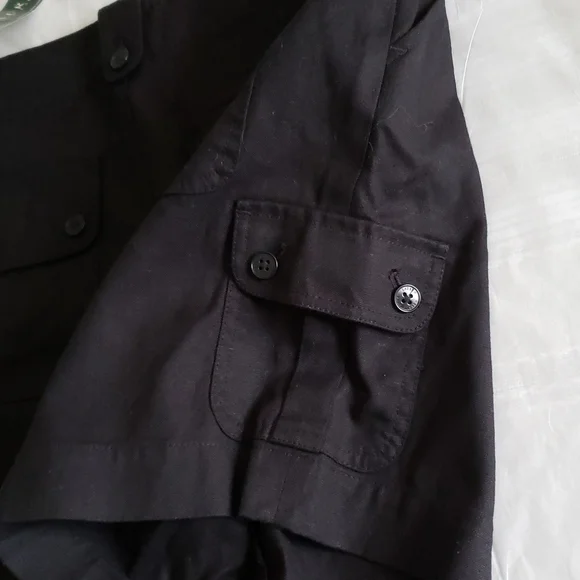 Lauren Ralph Lauren NEW 6-pocket Women's Shorts Linen Cotton NWT BLACK - Picture 5 of 14